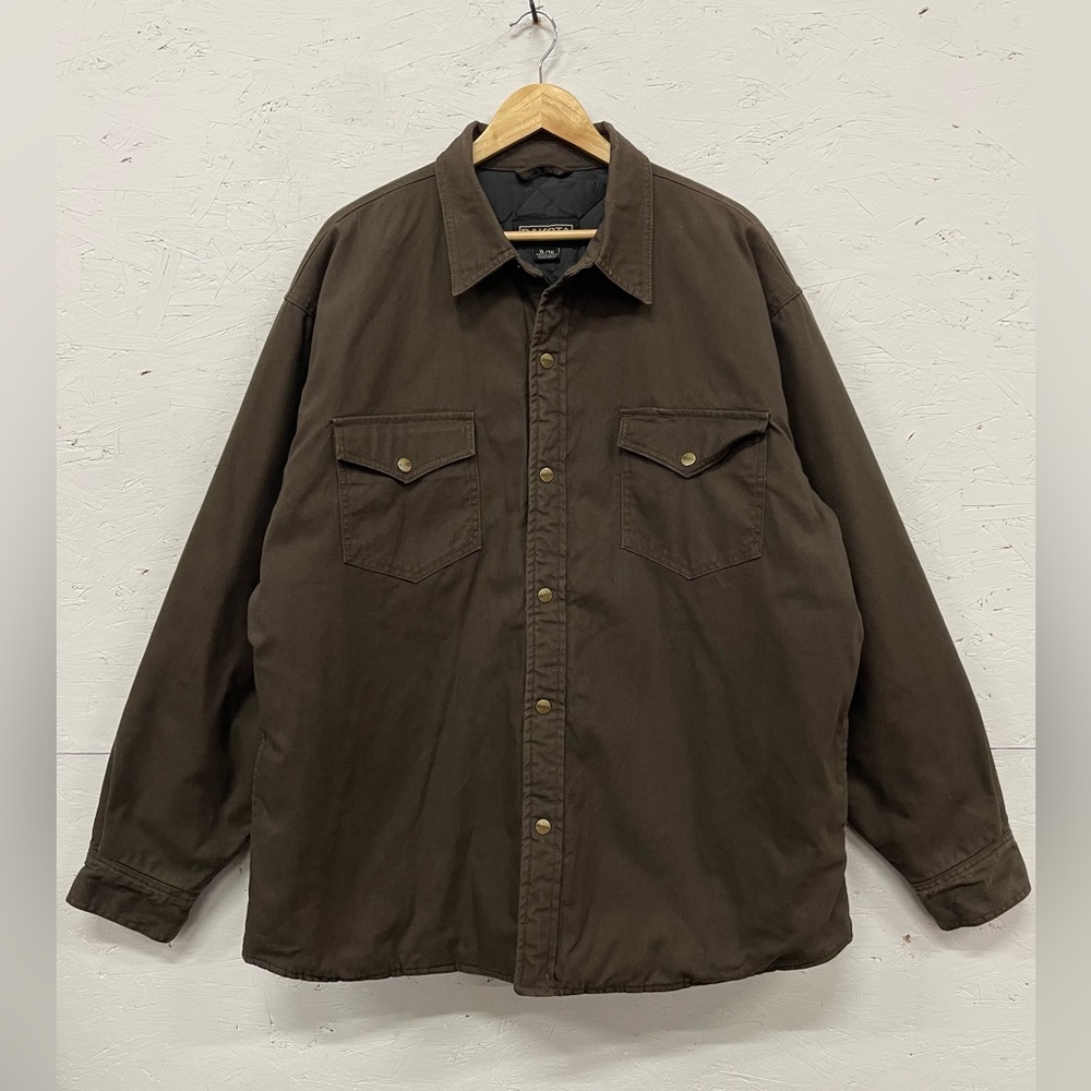 Vintage Dakota Workwear Canvas Quilt Lined Jacket, Size XL, Brown